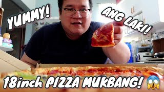 EATING SHOW amp PIZZA MUKBANG EATING an 18 INCH PIZZA of SampR [upl. by Sebastian253]