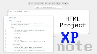 XPnote v11 Classic Notepad  Built Using HTML CSS amp JavaScript [upl. by Cantu377]