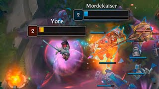 MORDEKAISER vs YONE at LVL 2  1212 [upl. by Ennael77]