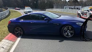 BMW M6 Loses Tyre on the Nürburgring Nordschleife [upl. by Ryon495]