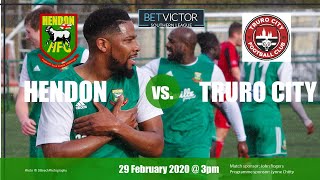 Hendon 1 Truro City 4 HIGHLIGHTS 29 Feb 2020 [upl. by Isabelle]