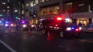 Compilation of United States Secret Service amp NYPD Providing Motorcade Escorts In New York City [upl. by Schaper]