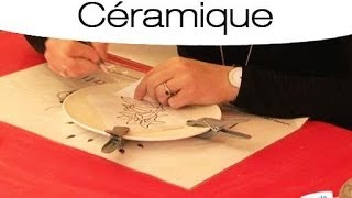 Peinture sur céramique  décalquer un motif [upl. by Ezekiel]