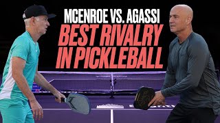 Agassi vs McEnroe THE BEST MATCH in Pickleball [upl. by Inalawi]