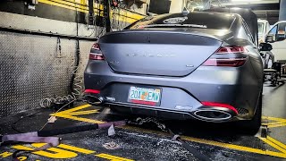 Dyno Day on The Mandalorian Genesis G70 2022 Launch Edition  JB4 Map 023 burgertuning [upl. by Olsson]