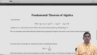 mod03lec30  Liouvilles theorem and the Fundamental theorem of algebra [upl. by Meer]