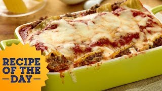 Recipe of the Day Giadas Beef and Cheese Manicotti  Everyday Italian  Food Network [upl. by Hyams]