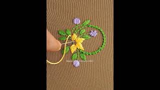 Latest Cushion Cover Design Embroidery Tutorial 181হাতের সেলাই করা সুন্দর একটি কুশন কভার ডিজাইন [upl. by Singband89]