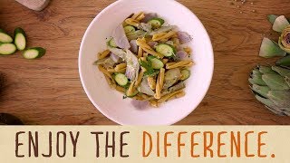 Pietro Leemann’s Chickpea Casarecce Artichokes Zucchini Purple Potato Lemon and Thyme [upl. by Anirbed]