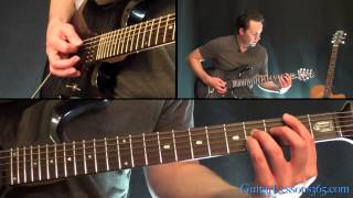 Metallica  One Guitar Lesson Pt2  All HeavyDistorted Rhythm Parts [upl. by Goda155]