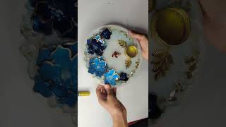 😍3D Flower Platter 😱 resinartforbeginners 3dflower resincrafts youtubeshorts tutorial shorts [upl. by Emoreg]