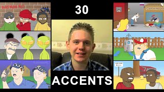 The English Language In 30 Accents Animated [upl. by Aizti]