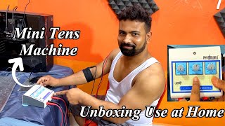 Mini Tens Machine Unboxing and Use at Home  Physiotherapy Machine Use at Home [upl. by Zetnahs]