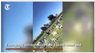 WATCH Video Shoreham Airshow crash Hawker Hunter plane smashes into A27 [upl. by Metts250]