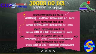 CUP FUTEBOL E FUTSAL UBATUBA 2022  AO VIVO  JOGOS DE QUARTA  14122022 [upl. by Studley]