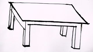 How to draw a Table  Simple table drawing  Easy drawing [upl. by Nnanaej]