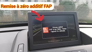 défaut niveau additif FAP trop faible  faites reparer le véhicule [upl. by Etteoj]