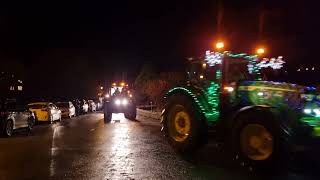 Ashbourne Charity Christmas Tractor Run Ilam village 161223 [upl. by Sean242]