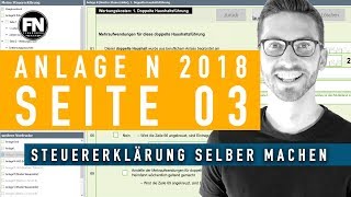 Zweitwohnsitz von der Steuer absetzen  Anlage N 2018 Seite 3  Steuererklärung 2018 Elster [upl. by Indira]