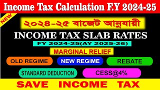 Income Tax Calculation 202425  How To Calculate Income Tax FY 202425  New Tax Slab Rates 202425 [upl. by Darcey]