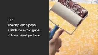 Decorette Patterned Paint Rollers  How To Use Standard Applicator [upl. by Jules369]