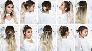 10 EASY HEATLESS BACK TO SCHOOL HAIRSTYLES [upl. by Ahsinyd]