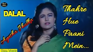 Thahre Hue Paani Mein  Dalal Movie Song  Ayesha Jhulka  Real Voice [upl. by Alvera18]