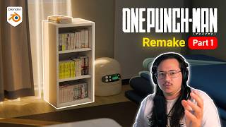 One PunchMan Bedroom Remake  Manga Bookshelf Tutorial [upl. by Lohman946]