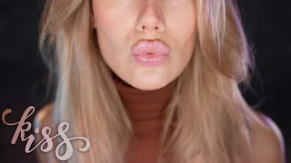 ASMR 💋 CLOSEUP KISSES amp POSITIVE AFFIRMATION 💋 Breathy Mouth Sounds 💋 Ear Blow [upl. by Neelhtak]