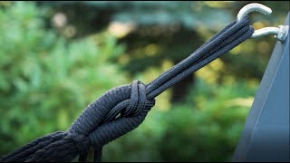 How to suspend a hammock on the hammock stand  ropes [upl. by Alleira952]