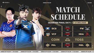 Quarterfinals AIC 2023 Day 1  Garena AOV Indonesia [upl. by Adnahsor]