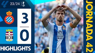 ⚽ RESUMEN J42  Espanyol 30 Cartagena  LaLigaHighlights [upl. by Siocnarf]