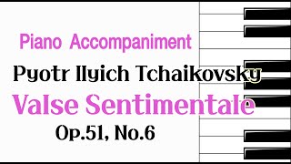 AccompanimentTchaikovsky Valse Sentimentale Op51 No6 차이코프스키 감상적인 왈츠 첼로 반주♩105 [upl. by Cullie]