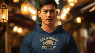 California Republic Hoodie Bear logo [upl. by Yesdnik]