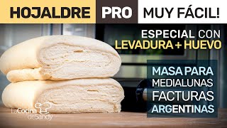 MASA DE HOJALDRE ESPECIAL⛔FÓRMULA PASTELERIA⛔MEDIALUNAS DE MANTECA y FACTURAS ARGENTINAS RECETA 1 [upl. by Durno]