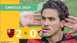 FLAMENGO 2 X 0 FLUMINENSE  CAMPEONATO CARIOCA 2024 VEJA OS GOLS [upl. by Hwu]