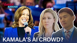 Investigating Trumps AI Crowd Claims at the DNC  The Daily Show [upl. by Ophelia]