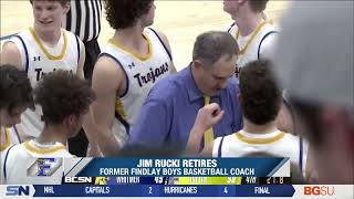 Findlays Jim Rucki Retires after 25 Years with Trojans Basketball Team [upl. by Ame]