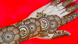 Latest simple arabic backhand mehndi design  simple mehndi design  mehndi designmehandi  mehndi [upl. by Chariot]