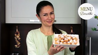 Domowy przepis na ekspresowe mini pączki z serka homogenizowanego Mięciutkie i pyszne MENU Dorotki [upl. by Anividul]