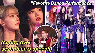 Sakura amp Eunchae CRIED over Seventeens speech LE SSERAFIM won Fav Dance Performance  MAMA 2023 [upl. by Coheman]