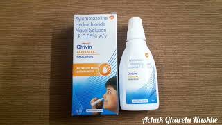 Otrivin Paediatric  Nasal Drop Xylometazoline  Medicine Review In Hindi Use Side Effect Dosage [upl. by Nylazor933]