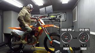 2023 KTM 450 SXF Factory Edition Dyno Test [upl. by Yendis]