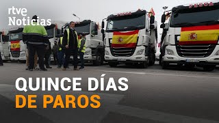 PARO TRANSPORTEEl sector dividido unos vuelven a la actividad otros siguen de huelga  RTVE [upl. by Tibbetts142]