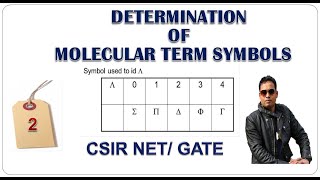 PART 2 DETERMINATION OF MOLECULAR TERM SYMBOLS OF DIATOMIC MOLECULES FOR CSIR NETGATE [upl. by Nhepets]