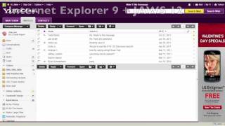 Yahoo Mail Read Email Messages with JAWS 12 and IE9 Updated [upl. by Llieno]