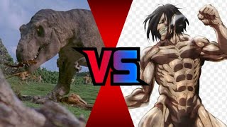 Eren Attack Titan Vs Jp1 Rexy [upl. by Oileve]