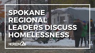 Spokane leaders talk joint efforts to end homelessness [upl. by Mitzl180]