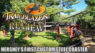 Trailblazer Review Hersheypark Arrow Mine Train  Hersheys First Custom Steel Coaster [upl. by Oijile]