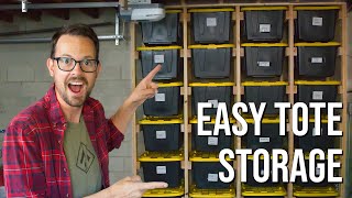 Super Easy DIY Tote Storage Rack  Free Plans [upl. by Ylatan]